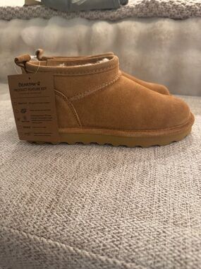 BearPaw Chestnut Suede Ankle Booties